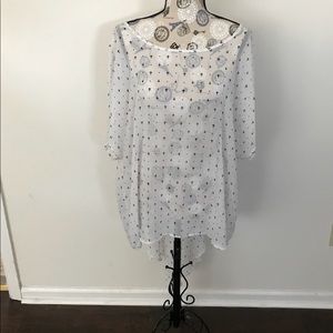 Torrid High/low sheer blouse